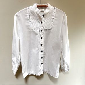 Gede ~Austrian Pintuck Cotton Long Sleeve Blouse